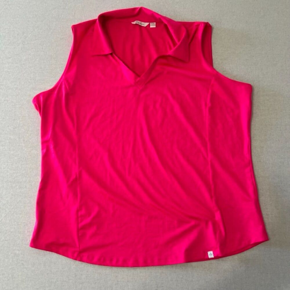 Lady Hagen Womens XXL Hot Pink Sleeveless Golf Polo Shirt Collared Performance